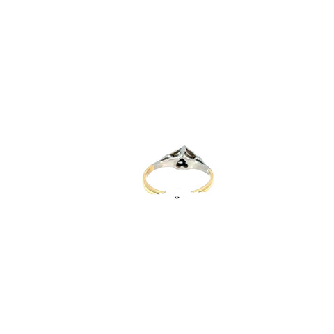 18ct and Plat Antique Single Stone Ring