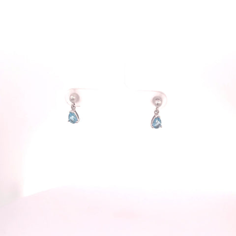 9ct white gold Topaz Earrings