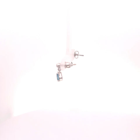 9ct white gold Topaz Earrings