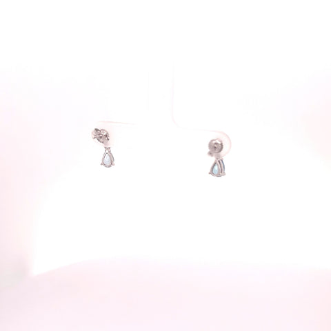 9ct white gold Topaz Earrings