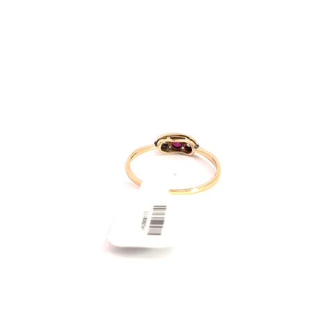 9ct Yand w Ruby Dia Ring