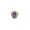 18ct Amethyst Diamond Ring