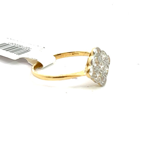 18ct Antique Ring with old cut diamonds