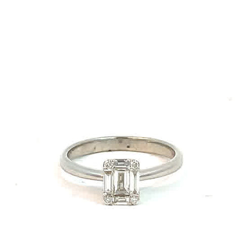 Elegant Emerald Cut Diamond Ring