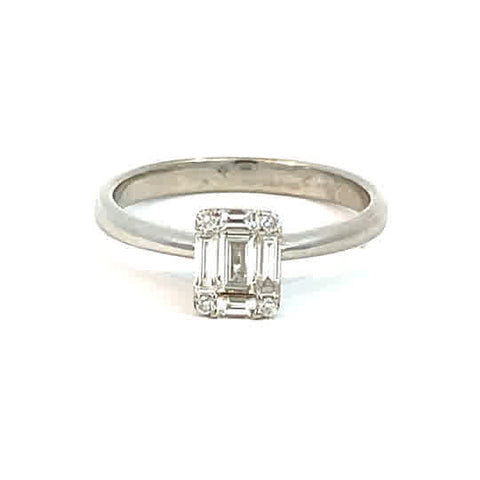 Elegant Emerald Cut Diamond Ring