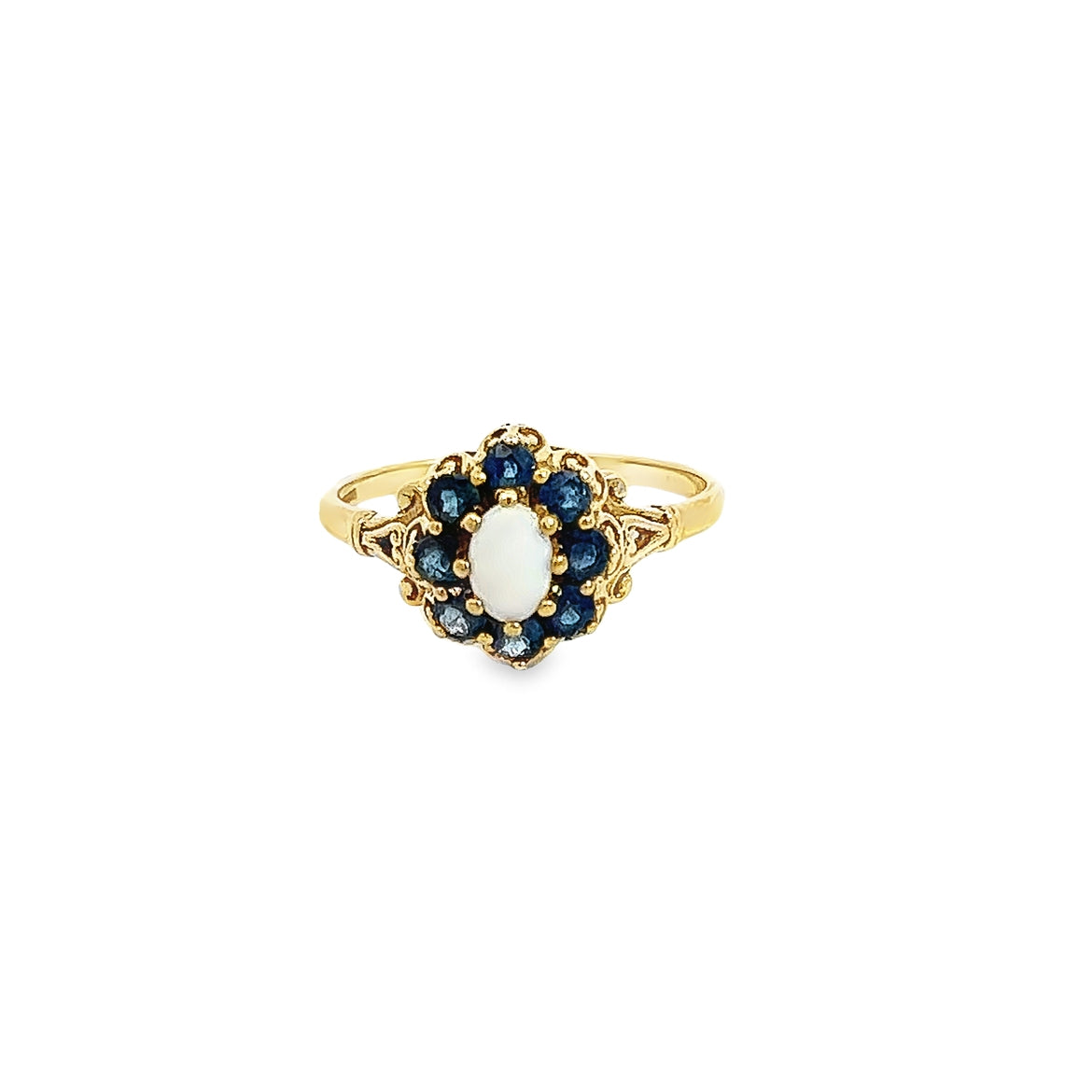 9ct Sapphire Opal Ring